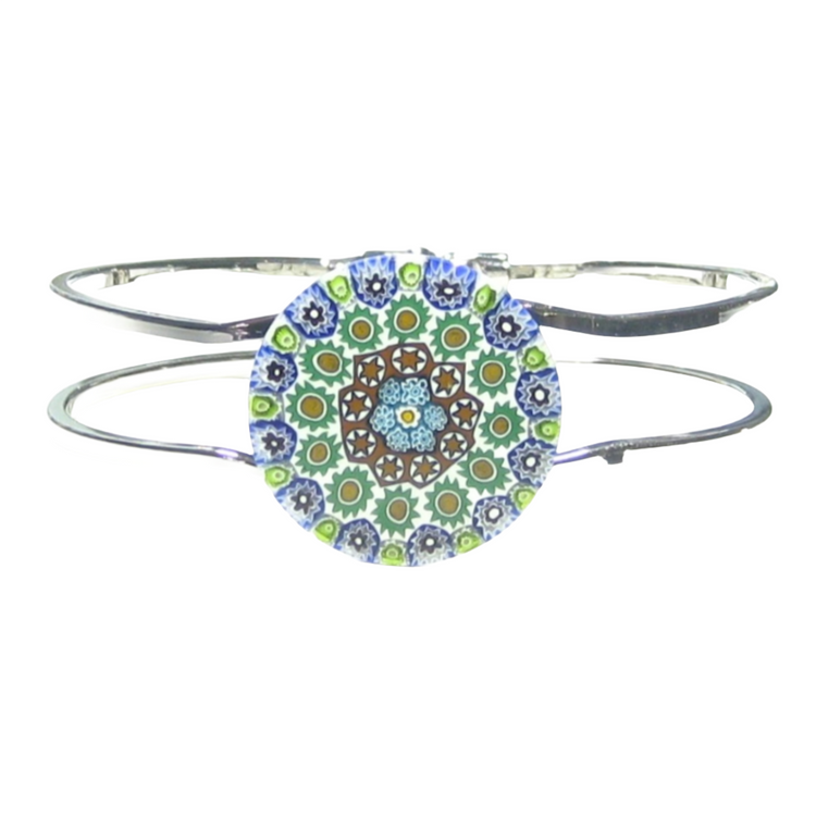 Murano glass millefiori bangle bracelet
