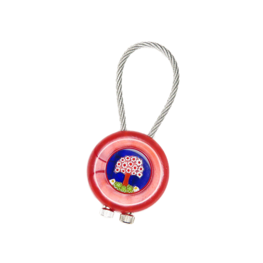 Murano Glass Millefiori Tree Keychain