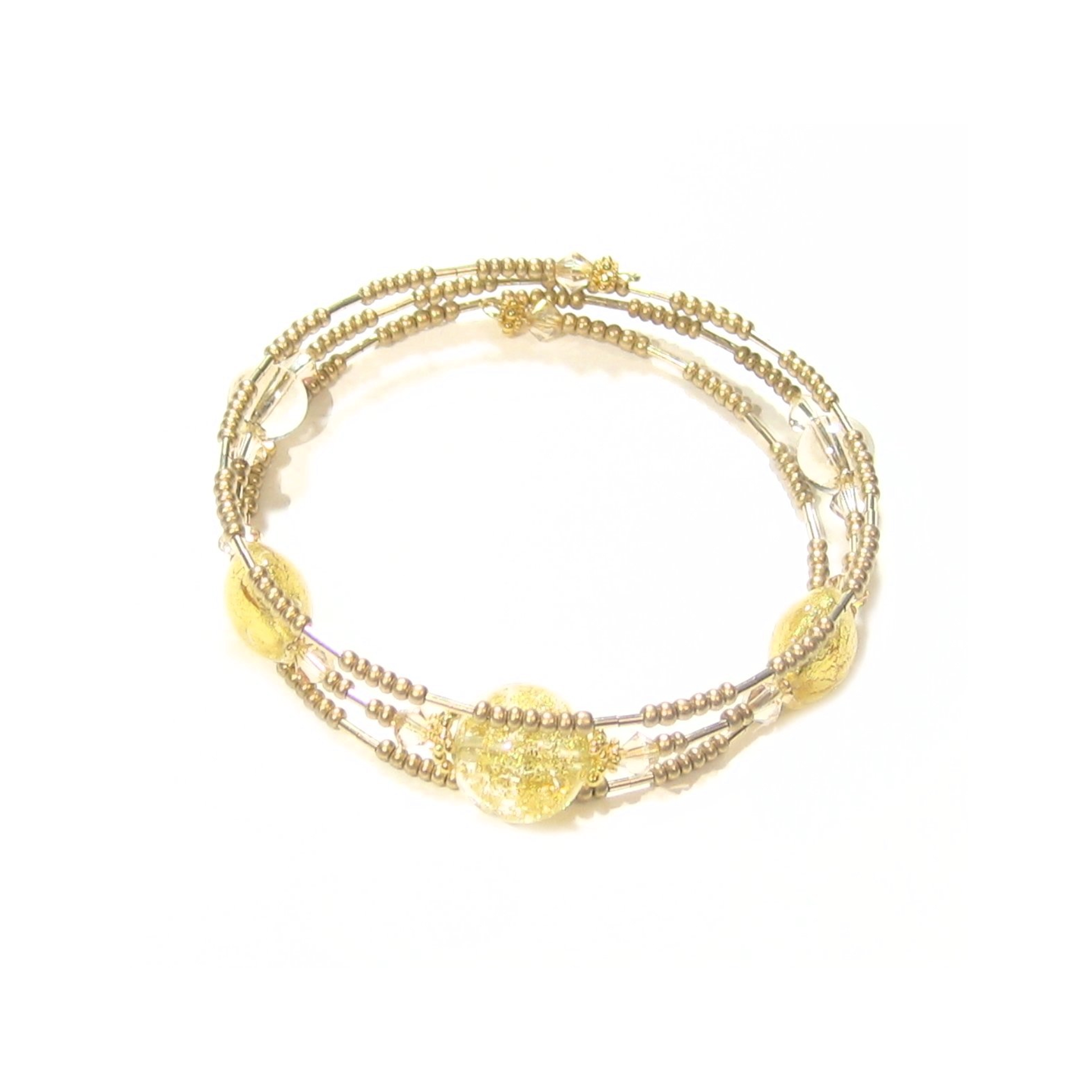 Murano Glass Gold Bangle Bracelet - JKC Murano