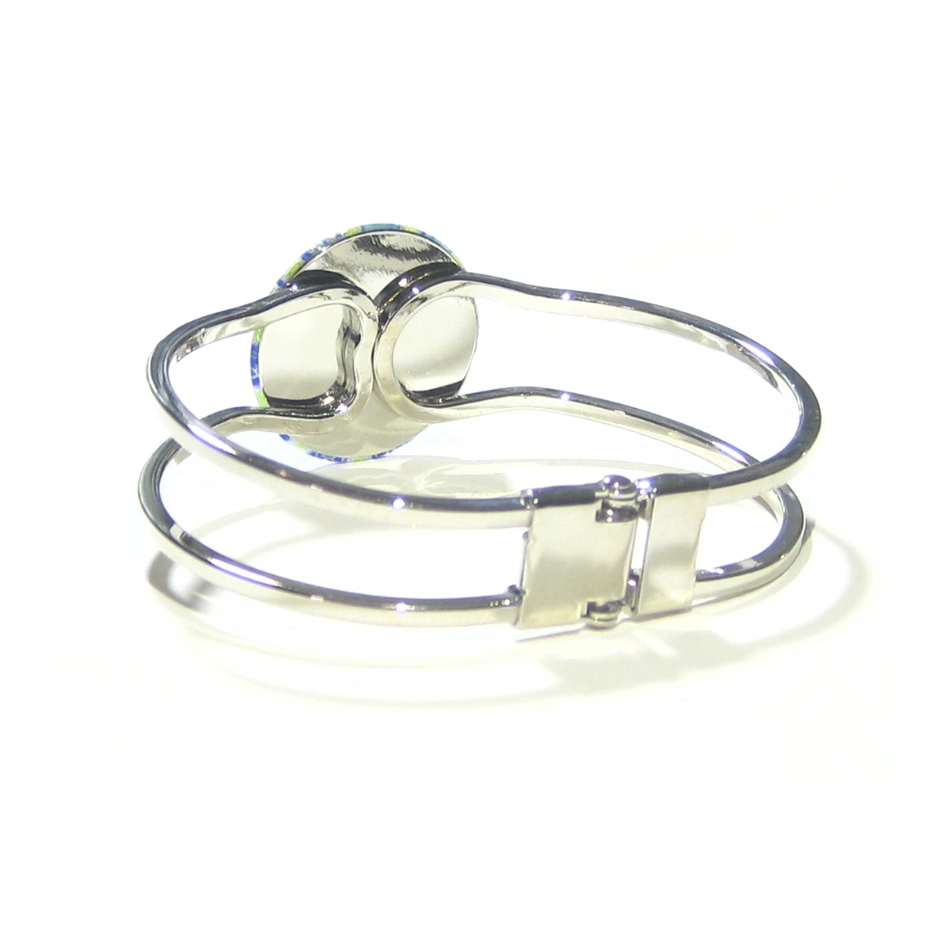 Murano spring loaded chrome bracelet