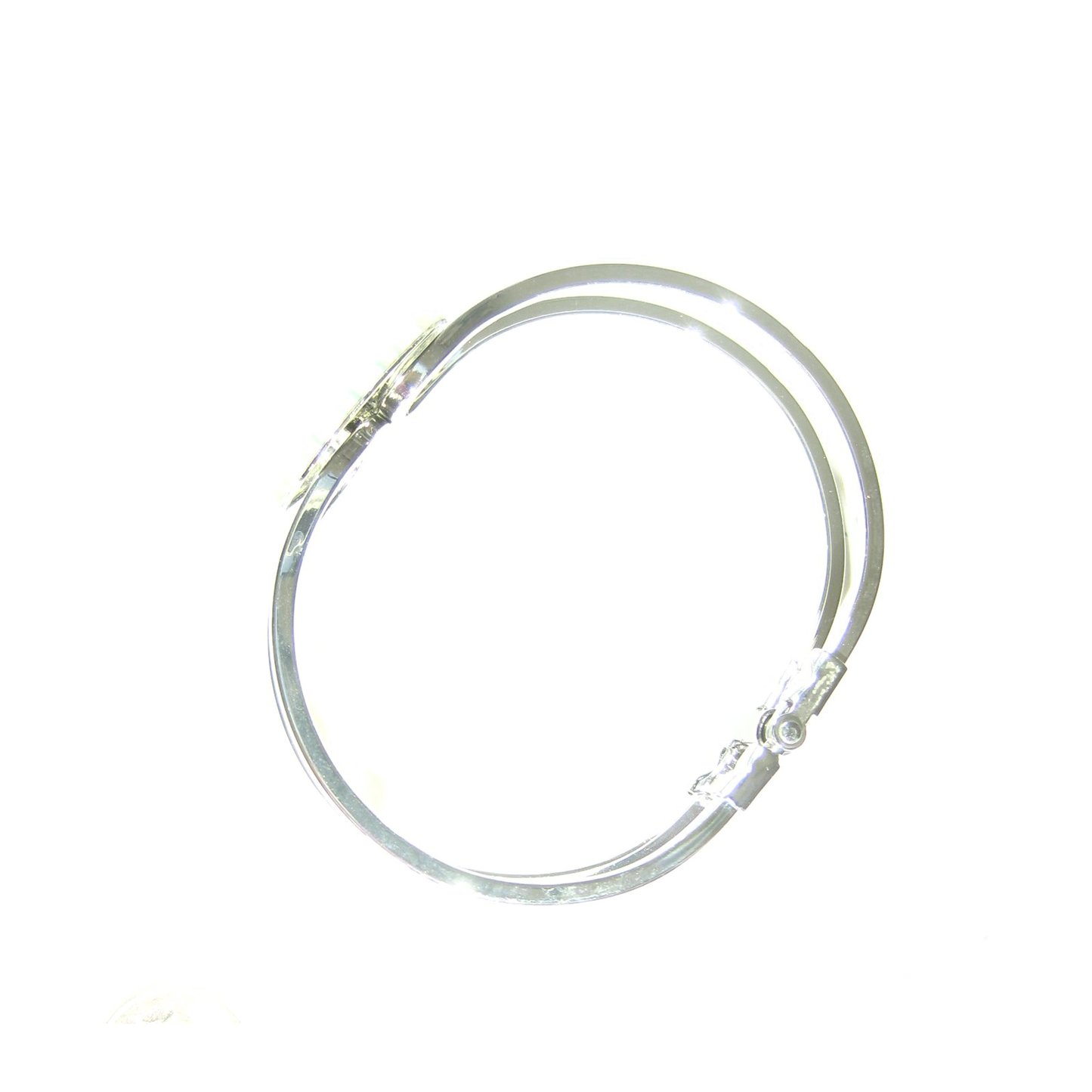 Murano spring loaded chrome bracelet